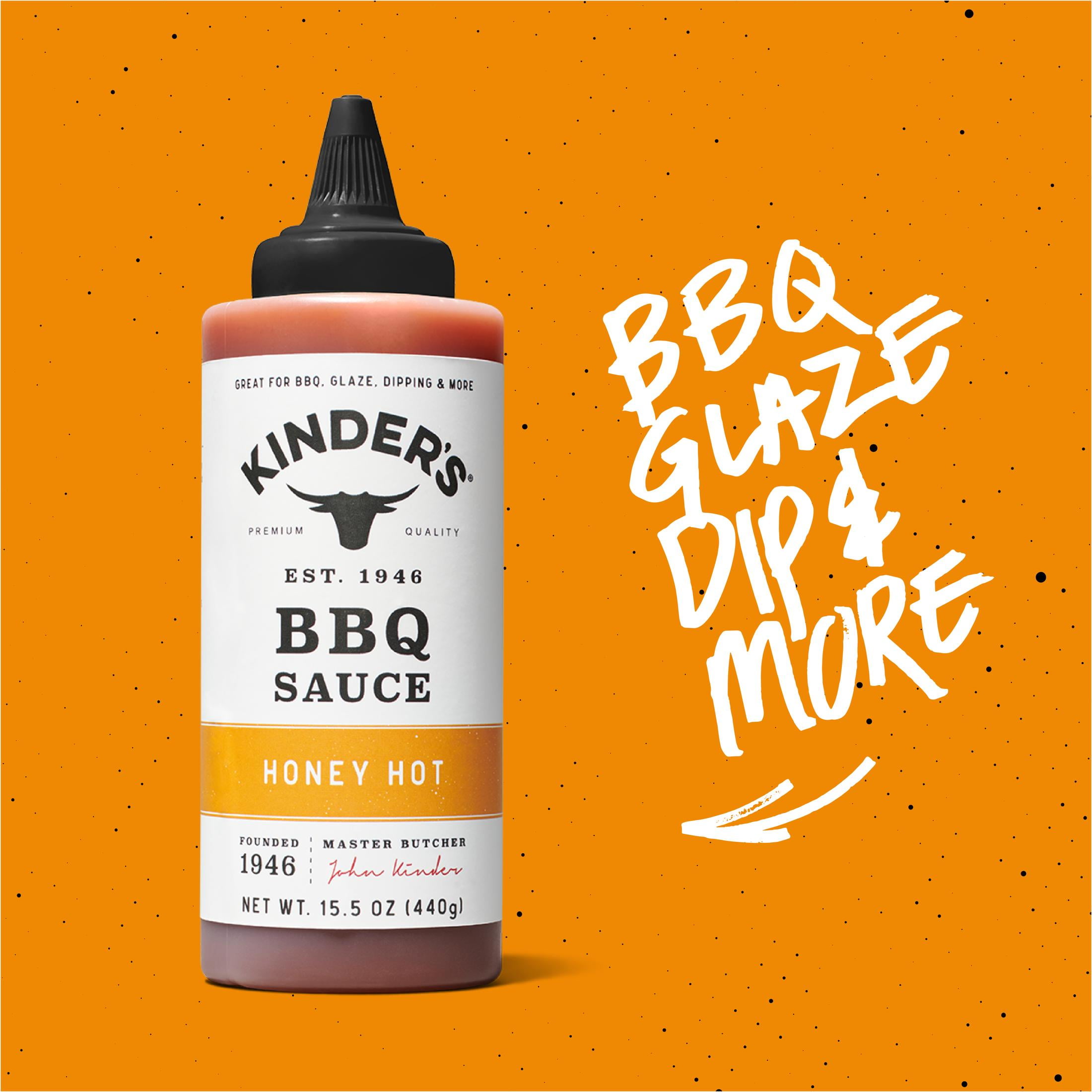 (6 pack) Kinder's Honey Hot BBQ Sauce, 15.5 oz Squeeze Bottle