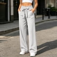 thumbnail image 5 of Women Lightweight Pants Zaewscy Fashion Women Casual High Waist Pocket Pants Pants Comfortable Casual Pants White S, 5 of 9