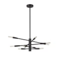 thumbnail image 2 of 10 Light Chandelier In Architectural Style-10.5 Inches Tall And 23.25 Inches Wide-Matte Black Finish Z-Lite 737-10Mb, 2 of 5