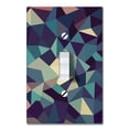 thumbnail image 1 of WIRESTER 1-Gang Toggle Wall Plate/Switch Plate Cover, Teal Purple Geometric Pattern, 1 of 6