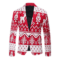 thumbnail image 3 of Blazers con estampado navideño para hombre, ropa de abrigo de manga larga, chaqueta divertida de otoño e invierno, a juego, novedosa, con muñecos de nieve, para adultos, blazer elegante de Navidad, 3 of 5
