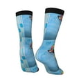 thumbnail image 3 of Goofa Prague Ratter Dog in Bathtub Printed Men's Crew Socks, Soft Durable Breathable Moisture-Wicking with Odor Control Cotton socks, 3 of 9