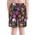 thumbnail image 3 of Cauagu Halloween Skeleton Print Swim Trunks for Men,Youth Boys Swim Shorts Compression Liner Beach Shorts Boys' Swimming Shorts 7-20 Years Bathing Suit-Medium, 3 of 7