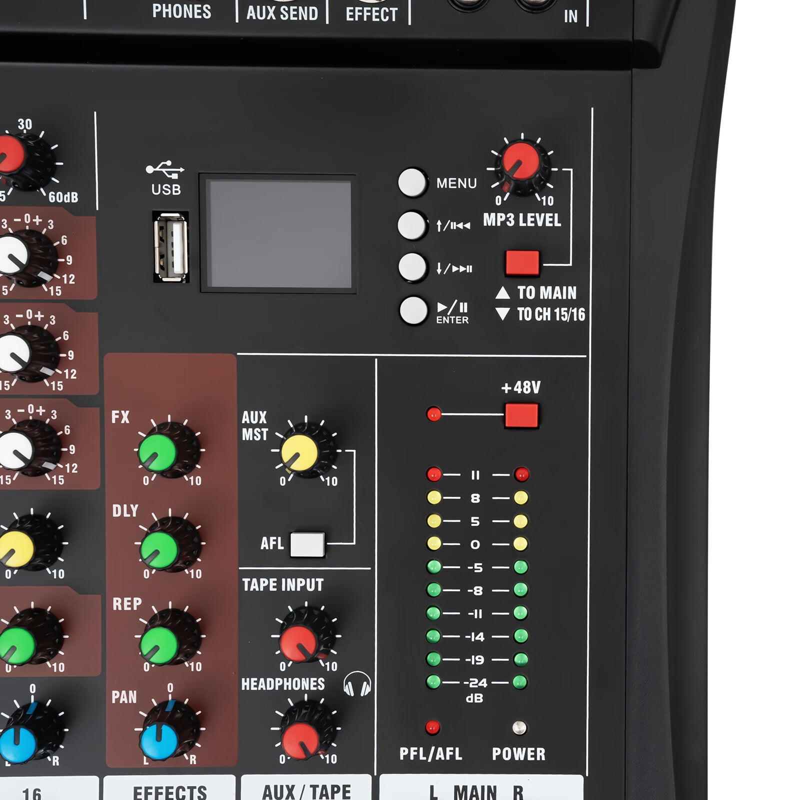 Anqidi 16 Channel Professional Bluetooth Live Studio Audio Mixer Sound Mixing Console USB Mixing Amplifier