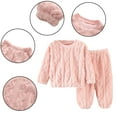 thumbnail image 3 of Esaierr 2PCS Baby Toddler Pullover Split Pajamas Set Kids Flannel Fleece Pajamas Set Boys Girls Shu Cotton Velvet Sleepwear Outfits Loungewear Fall Winter Clothes for 12 Months-8 Years, 3 of 8