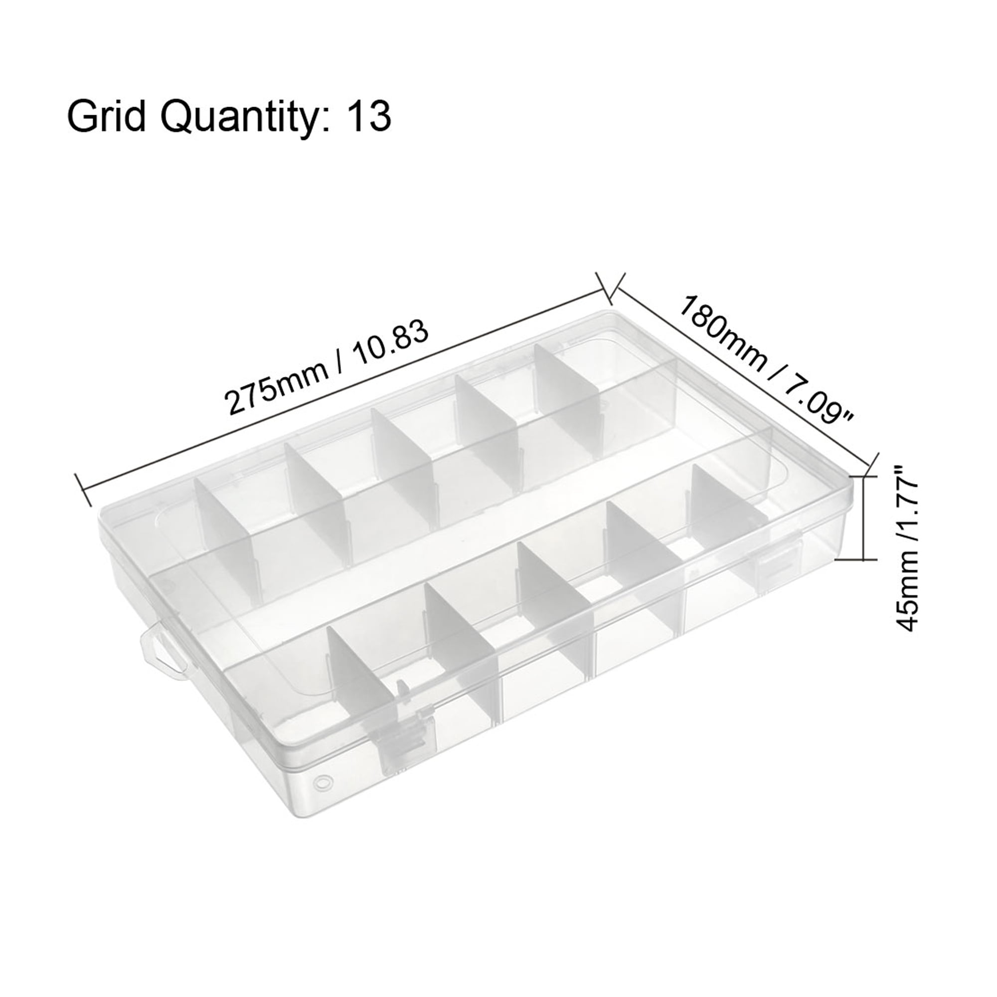 Component Storage Box - PP Adjustable 13 Grids Electronic Component ...
