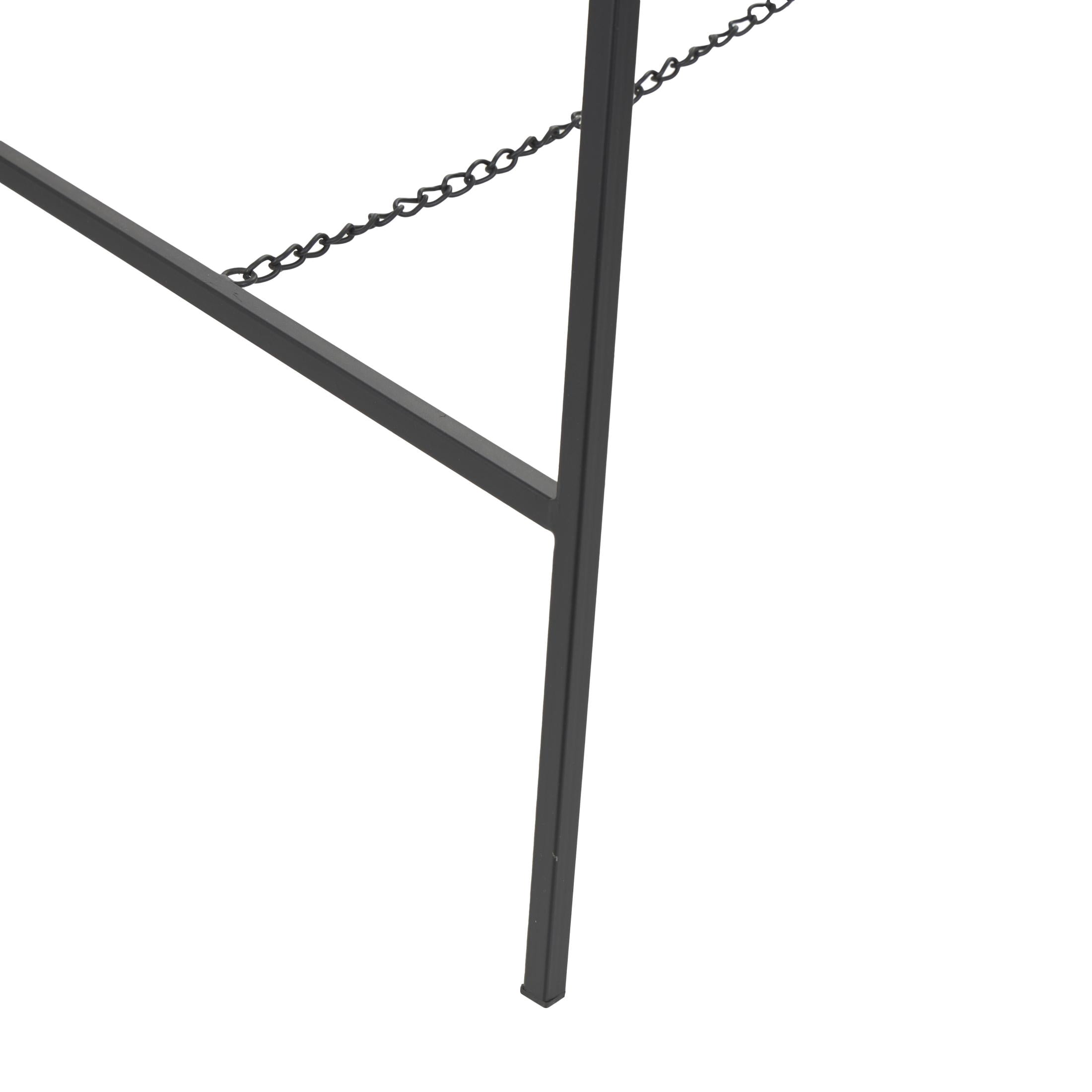 DecMode 20" x 56" Black Metal Tall Adjustable Floor 3 Tier Easel, 1-Piece