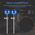 thumbnail image 2 of 2Pcs Drum Pedal Beater Aluminum Alloy Hammer Head Percussion Instrument Accessory Parts,Blue, 2 of 8