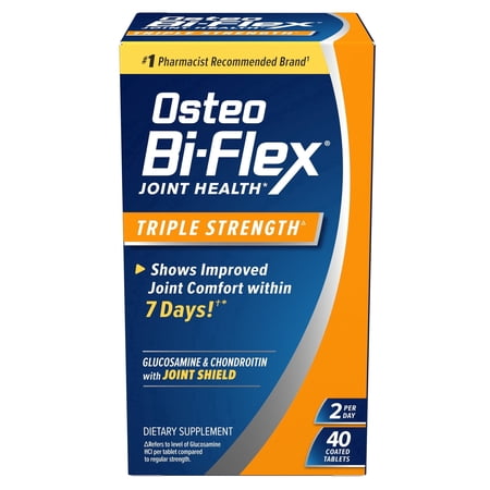Osteo Bi-Flex Triple Strength Joint Health Supplement, Glucosamine Chondroitin Coated Tablets, 40 Count