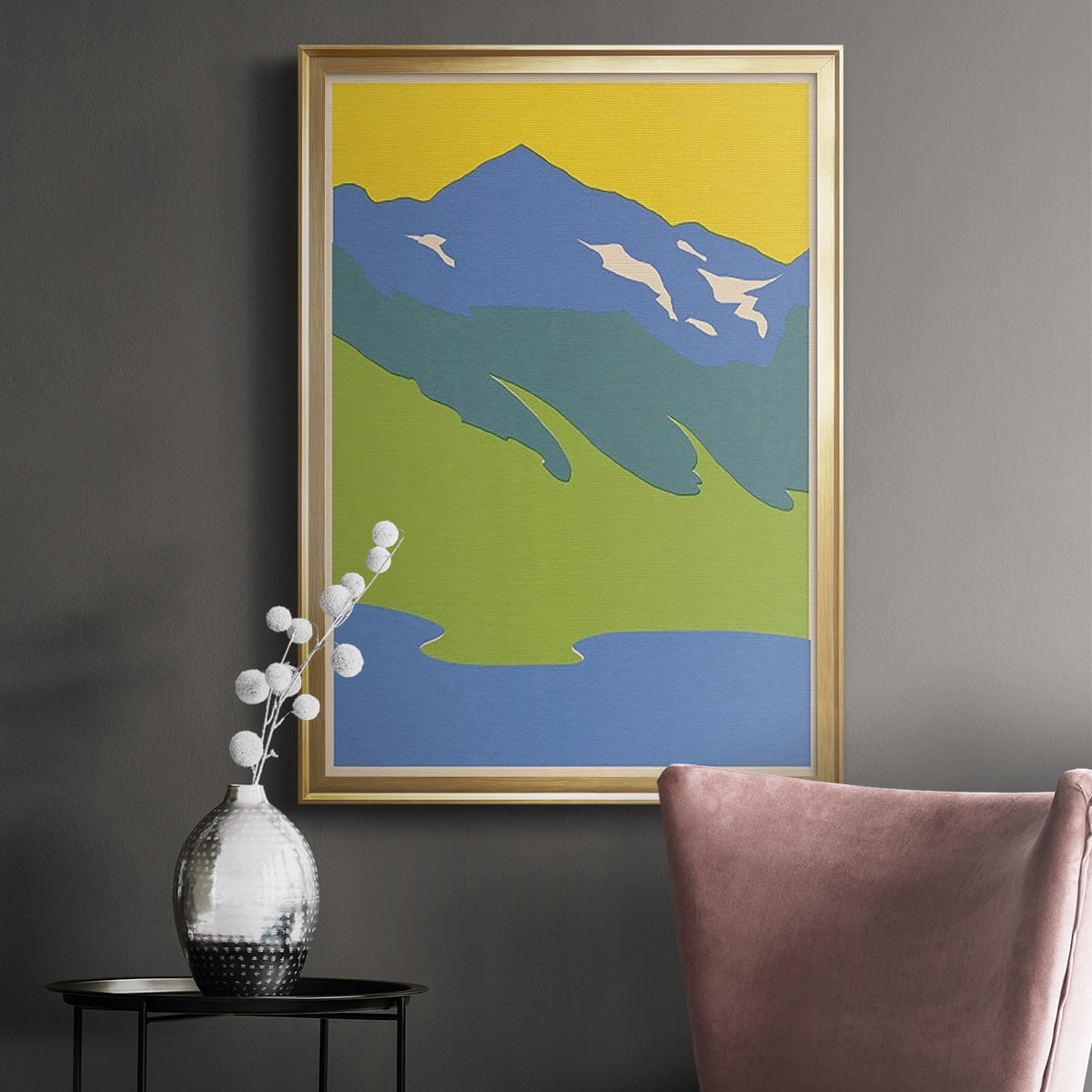 Bright Glacial Lake I Premium Framed Print, in Gold, Black, or Silver - Ready to Hang