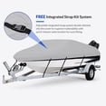 thumbnail image 4 of "Seamander 600 Denier Heavy Duty Waterproof Boat Cover, Fits 23'-24'L x 102""W V-Hull Fishing Ski Boat, Gray", 4 of 7