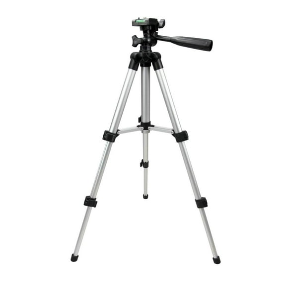 Masteelf Adjustable Height 360 Degree Rotaing Camera Telescopic Tripod Standard 1/4 Inch Quick Release Mount for DSLR Camera / LCD Monitor/ Camcorder (Silver)