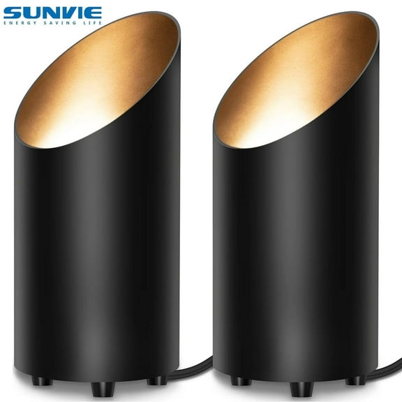 SUNVIE Uplight Indoor Modern Eco Friendly Black LED Floor Lamp with Clear Glass