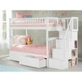 thumbnail image 2 of HomeStock Zen Zone Staircase Bunk with Turbo Charger and Bed Drawers-Color:White,Size:Twin over Twin, 2 of 10