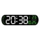 thumbnail image 3 of Reloj Despertador Digital con Luz Nocturna Colorida, Mando a Distancia Dst con Pantalla de Temperatura para Oficina, Mesita de Noche, Dormitorio, Verde, 3 of 8