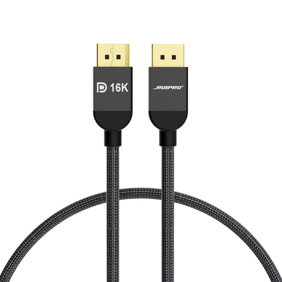 Cable Displayport RUIPRO 2.1 3 m 80 Gbps 16K @60Hz 8K @120Hz 4K @240Hz