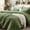 01 - Olive Green-Full, variant on Full Burnt Orange Seersucker 7-Piece Bed-in-a-Bag Bedding Set