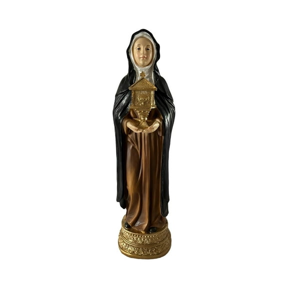 12" Saint Clare of Assisi Figurine – Catholic Religious Statue of Santa Clara | Christian Decor or Spiritual Gift for Home or Altar