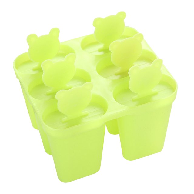 Cool PP Ice Bar Bandeja Freeze Mold Maker Herramientas Club Bar Party Drink Mold (Oso Delgado-Verde)