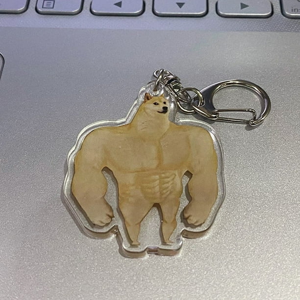 Lindo cheems Pet Llavero Spoof Funny 4-5CM Acrílico Colgante Regalo De Cumpleaños D Hebilla Shiba Inu Bolsa Charm Gao Jiahui unisex