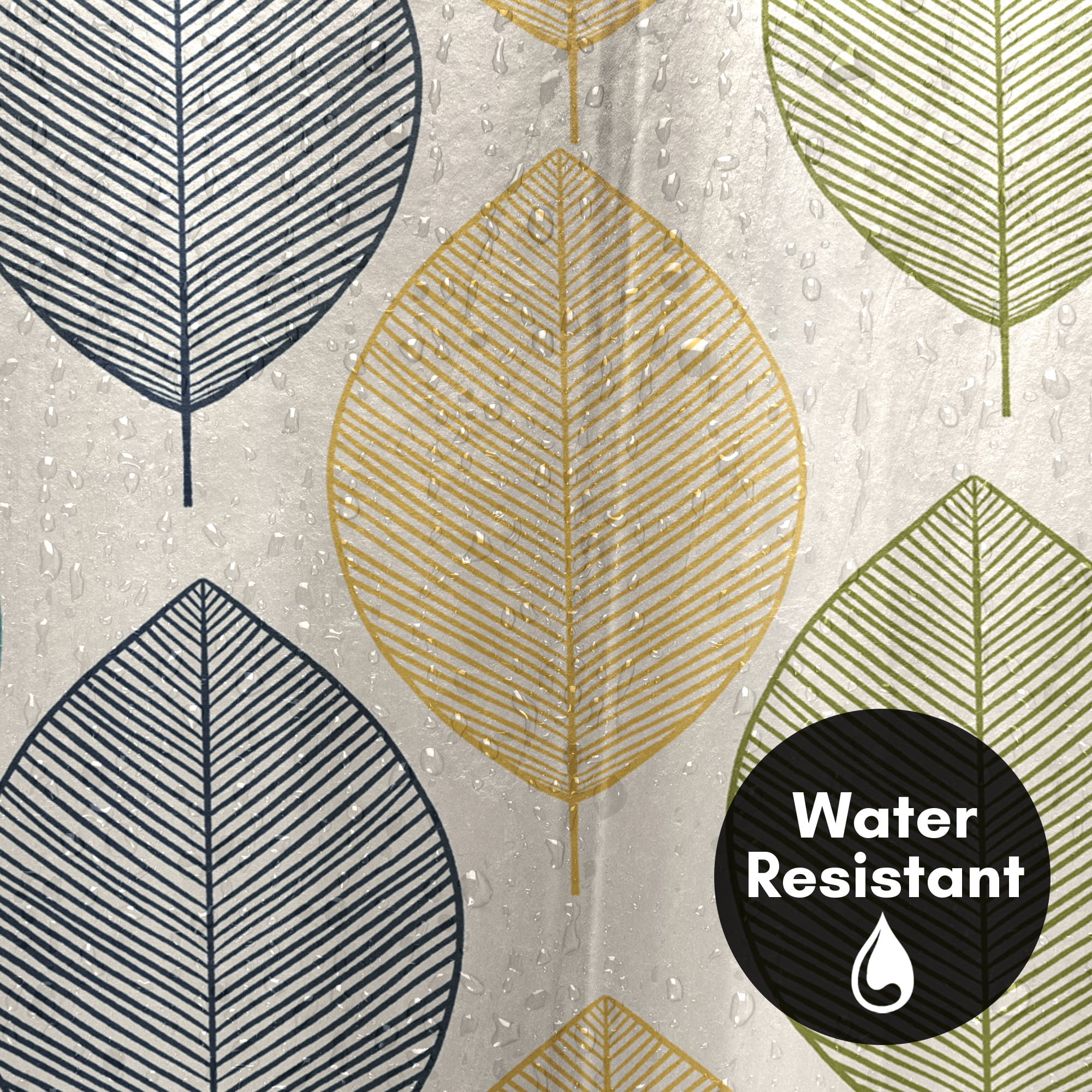 Americanflat 71" x 74" Shower Curtain, Leaves Multicolor by Lisa Nohren