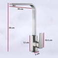thumbnail image 2 of Monomando para Fregadero, Mezcladora para Fregadero, Grifo de Cocina, Llave para Tarja individual o doble, Acero Inoxidable (Acero cromado) Boclier HLLMGBC-01, 2 of 6