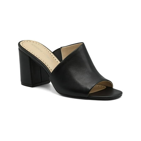 

Adrienne Vittadini Womens adrienne Vittadini Faux Leather Asymmetric Mules