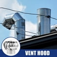 thumbnail image 2 of Capuchon de Ventilation de Toit en Acier Inoxydable, Capot de Cheminée Rotatif, Imperméable, pour Toits et Cheminées, Capuchon de Cheminée Extérieur Épaissi, 2 of 8