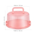 thumbnail image 5 of KAKOWELY Hemoton Round Cake Carrier with Handle Portable Handy Cupcake Holder Tray Pie Saver Fresh Keeping Food Cover Box for Cakes Cookies Pies (Pink),9.84X"X9.84"X7.87", 5 of 5