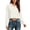 Beige, variant on Ruffle Hem Cropped Sweatshirt for Women Lightweight Full Zip Solid Color Cardigan Coat Relaxed Casual Long Sleeve Fall Hoodies M