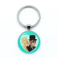 thumbnail image 1 of LLavero de mejores amigos, llavero de Ángel de Crowley, cabujón de cristal divertido, llavero de coche, soporte de anillo, dijes, regalos de joyería, 1 of 4