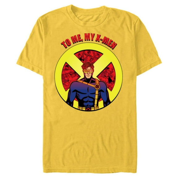 Marvel Studios X-Men ’97 Cyclops X-Logo To Me My X-Men- Short Sleeve Blended T-Shirt for Adults - Customized-Yellow
