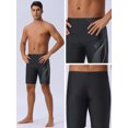 thumbnail image 5 of DARING DIVA Men's Regular Fit Sports Training Swimwear Trunks 32 Black Gray, 5 of 6