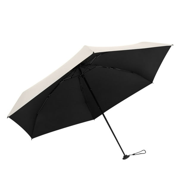 Inteprter Mini paraguas de 8 costillas a prueba de viento, protección anti-UV, 5 paraguas plegable, paraguas portátil de viaje para lluvia, paraguas de Paraguas de lluvia No.03 Inteprter HA007269-03B