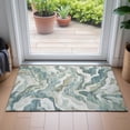 thumbnail image 4 of Dalyn Rugs Machine Washable Indoor/Outdoor Chantille ACN2162 Teal 1'8" x 2'6" Rug, 4 of 7