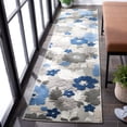 thumbnail image 3 of SAFAVIEH Cabana Annandale Floral Indoor/Outdoor Runner Rug, Grey/Blue, 2'2" x 5', 3 of 14