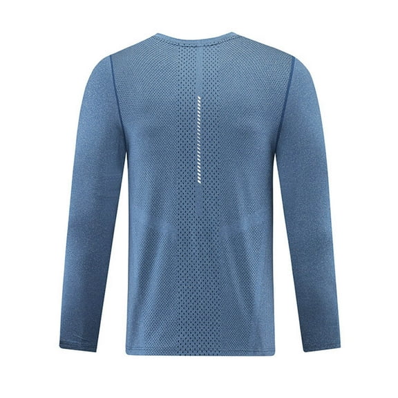 CHGBMOK Men's T-shirts Fashion Crew Neck Shirts Long Sleeve Button Cotton T-Shirt,Sizes L-5XL