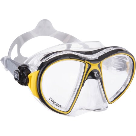 UPC: 0843607557955 | Cressi Eyes Evolution Crystal Dive Mask (Yellow/Black)