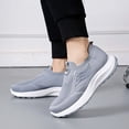thumbnail image 5 of XIMIN Men's Low Top Flying Woven Slip On Sneakers Arch Support Orthotic Shoes Lightweight Casual Outdoor Shoes Comfortable Breathable Sport Shoes, 5 of 7