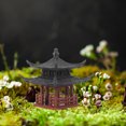 thumbnail image 2 of Miniature Pavilion Statue Decor Mini Pavilion Figurine Garden Chinese Style Pavilion Sculpture, 2 of 9