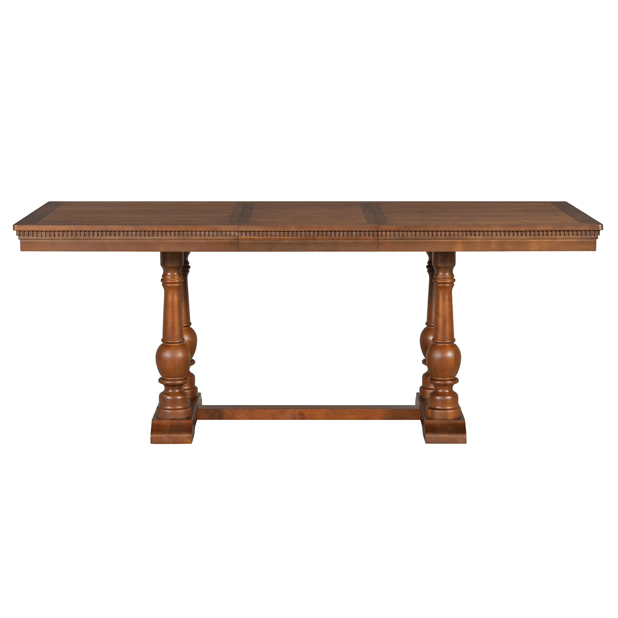 7-Piece Dining Table Set for 6, 58"-76" Extendable Dining Table with 6 Oval-Back Upholstered Chairs