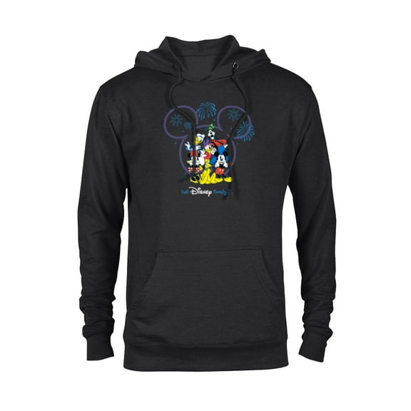 Disney Mickey and Friends Fireworks Our Disney Family Trip - Pullover Hoodie for Adults - Customized-Black