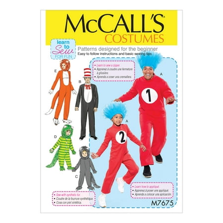 McCall's Sewing Pattern Adult/Child/Boy's/Girl's Costumes-3-4 5-6 7-8