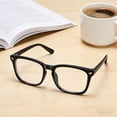 thumbnail image 3 of Rirool 2 Pack Blue Light Blocking Computer Glasses, Black and Clear Frames Anti Eyestrain UV400 Screen Glasses for Women Men Reading Gaming TV Phone Office Work Screen Time Comfort Kit, 3 of 10
