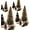 MIX Color, variant on 16PCS Mini Christmas Sisal Trees, Desktop Miniature Christmas Tree Pine Tree with Wood Base, Bottle Brush Trees for Winter Snow Miniature Scenes Xmas Tabletop Decor