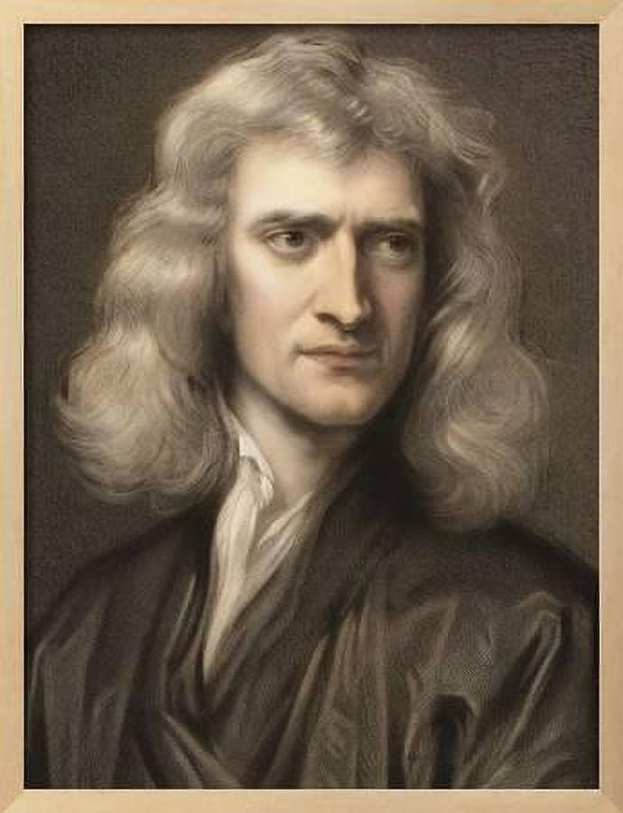 「NEWTON PORTRAITS」 1689 Sir Isaac Newton Portrait Young by Science Photo Library