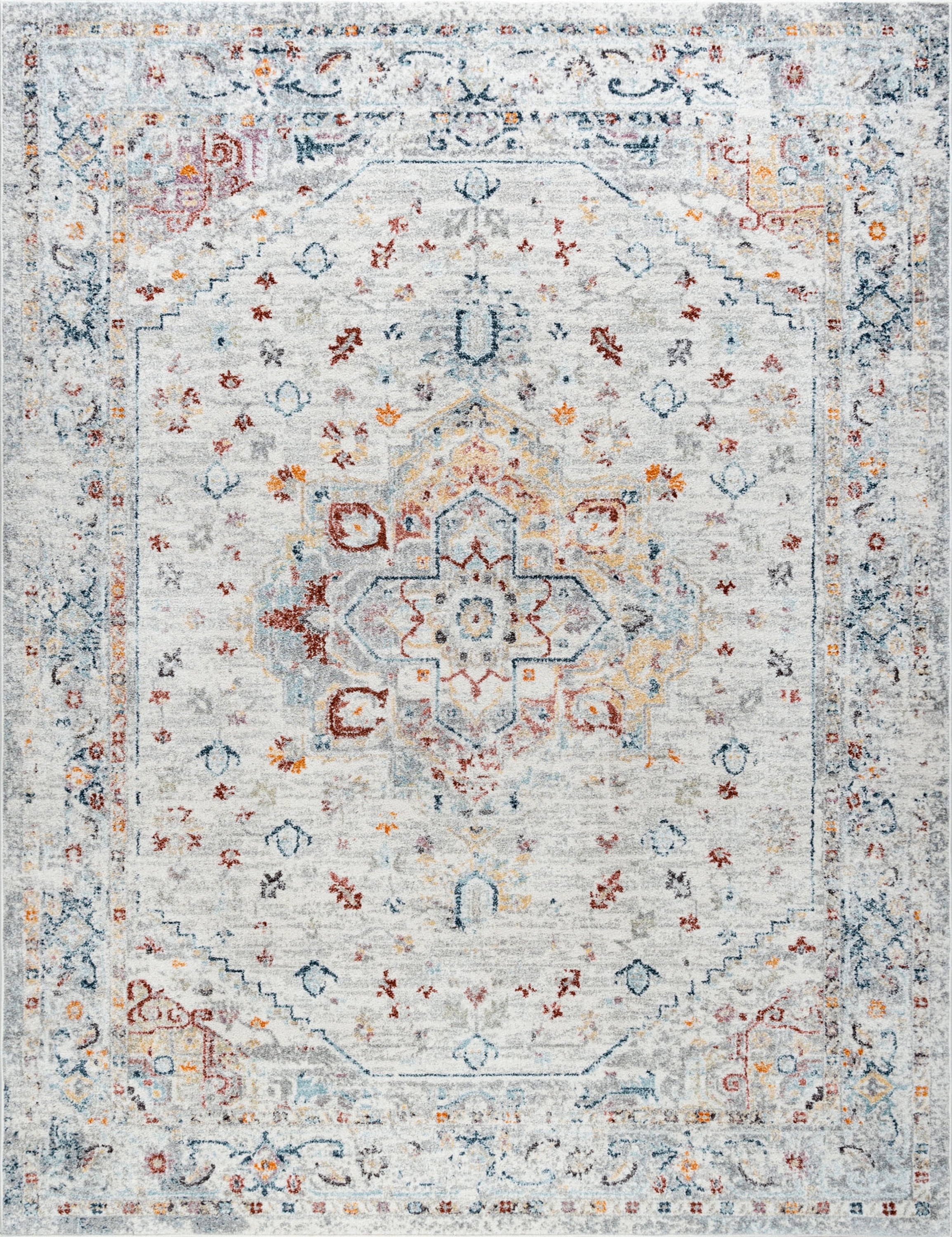7x10 Traditional Cream Large Area Rugs for Living Room | Bedroom Rug | Dining Room Rug | Indoor Entry or Entryway Rug | Kitchen Rug | Alfombras para Salas 6'7'' x 9'6''
