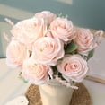 thumbnail image 4 of Flores de rosas azules artificiales Flor de rosa de seda Púrpura Afortunado Sencillez, 4 of 5