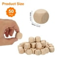 thumbnail image 2 of 50 Pack Blank Wooden Dice, 18mm/0.71inch Unfinished Wooden Cube Rounded Corners Square Block for DIY Craft Projects, 2 of 6