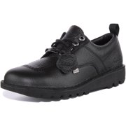 Kickers Kick Lo Tumble Unisex Premium Leather Lace Up Shoes In Black Size 10M